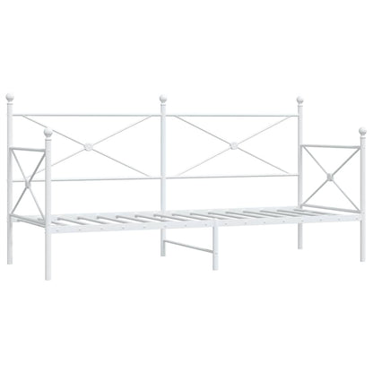Dormeuse senza Materasso Bianco 80x200 cm in Acciaio