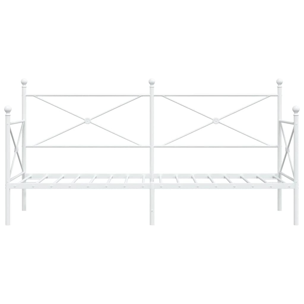 Dormeuse senza Materasso Bianco 80x200 cm in Acciaio