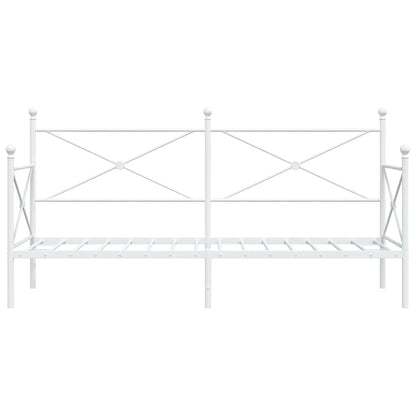 Dormeuse senza Materasso Bianco 80x200 cm in Acciaio