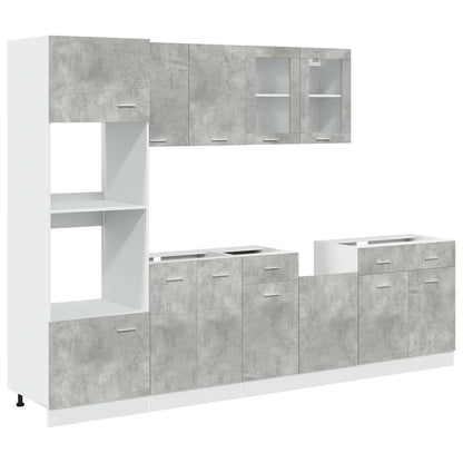 Set Mobili da Cucina 7 pz Lyon Grigio Cemento
