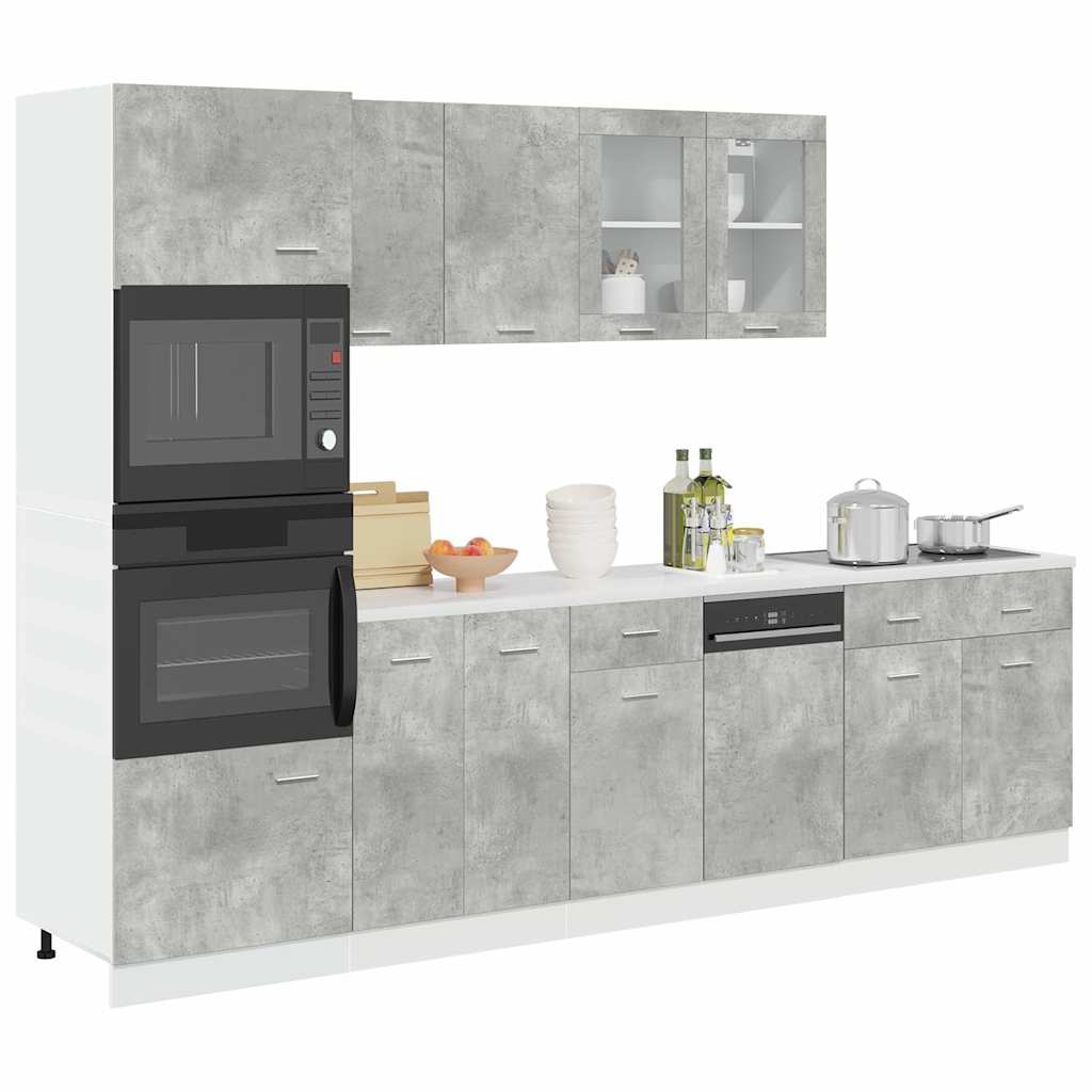 Set Mobili da Cucina 7 pz Lyon Grigio Cemento