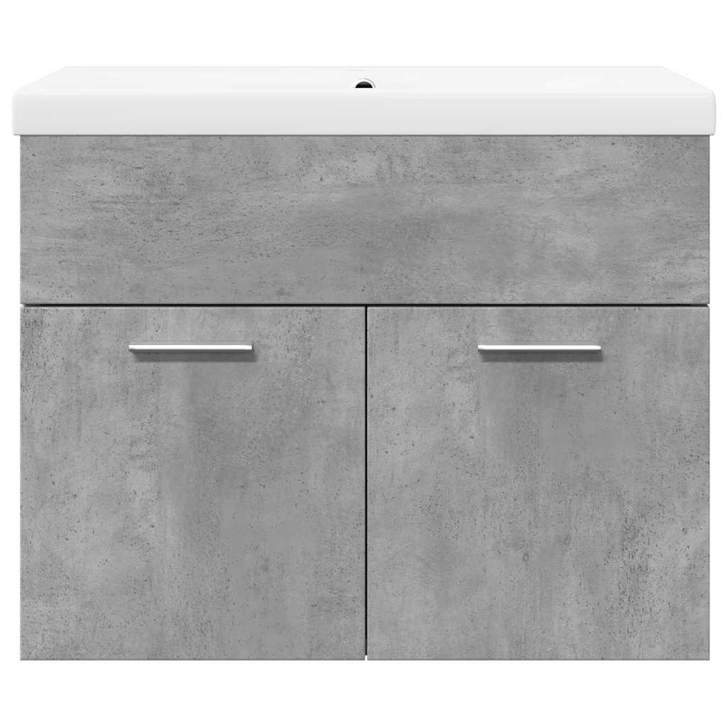 Mobile da Bagno con Lavabo Integrato Grigio Cemento