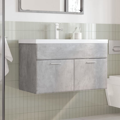 Mobile da Bagno con Lavabo Integrato Grigio Cemento