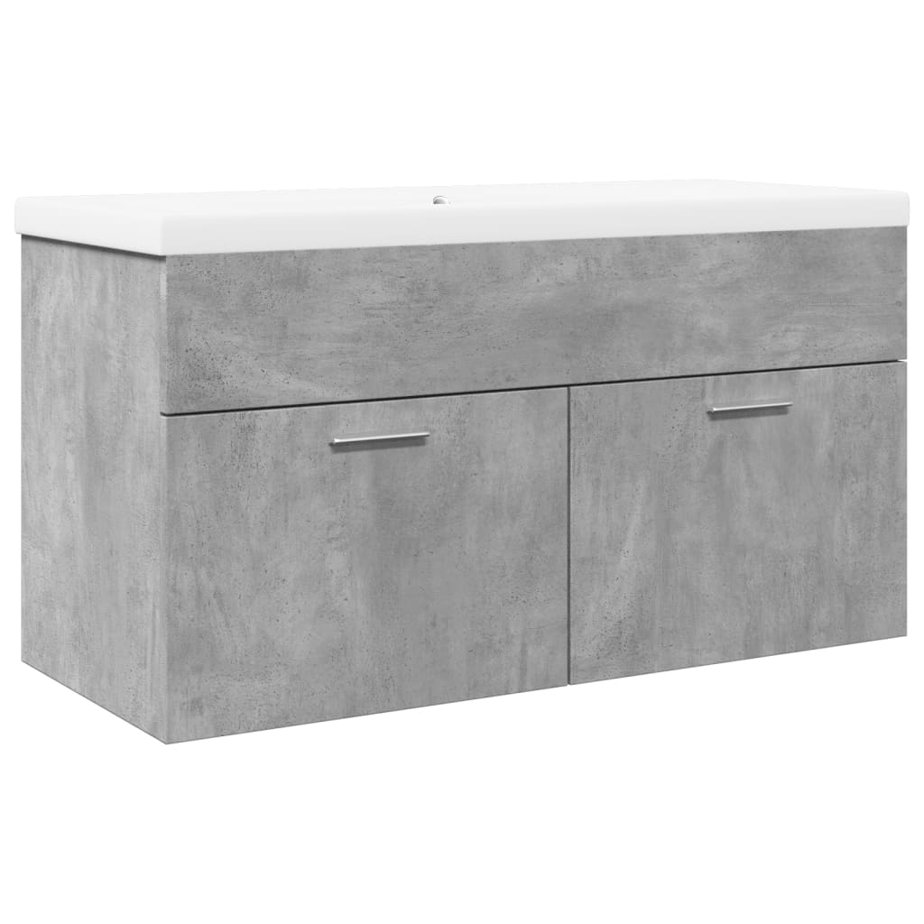 Mobile da Bagno con Lavabo Integrato Grigio Cemento