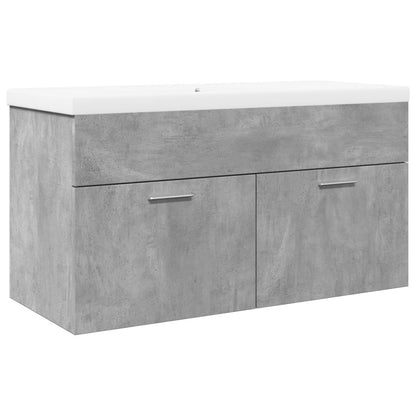 Mobile da Bagno con Lavabo Integrato Grigio Cemento
