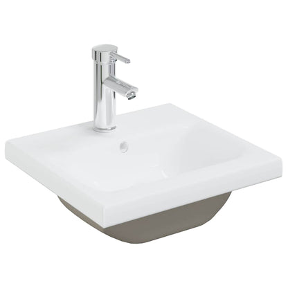 Set Mobili da Bagno 4 pz Grigio Cemento in Legno Multistrato