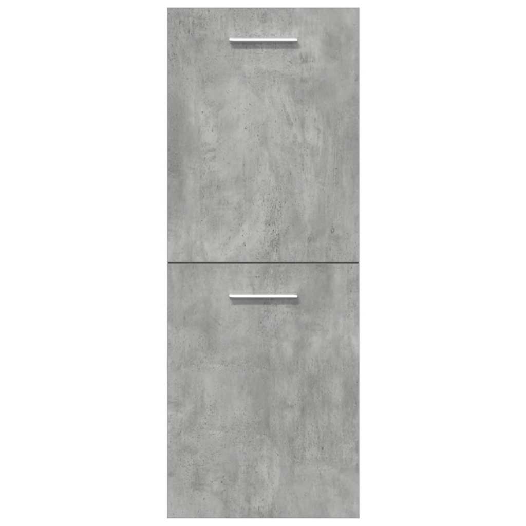 Set Mobili da Bagno 4 pz Grigio Cemento in Legno Multistrato