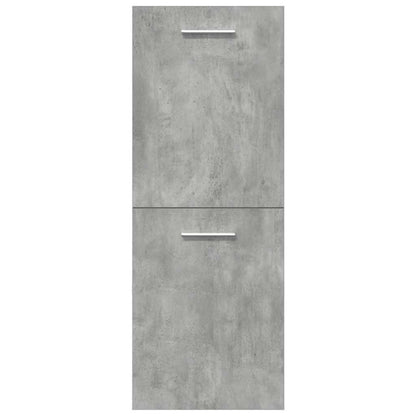 Set Mobili da Bagno 4 pz Grigio Cemento in Legno Multistrato