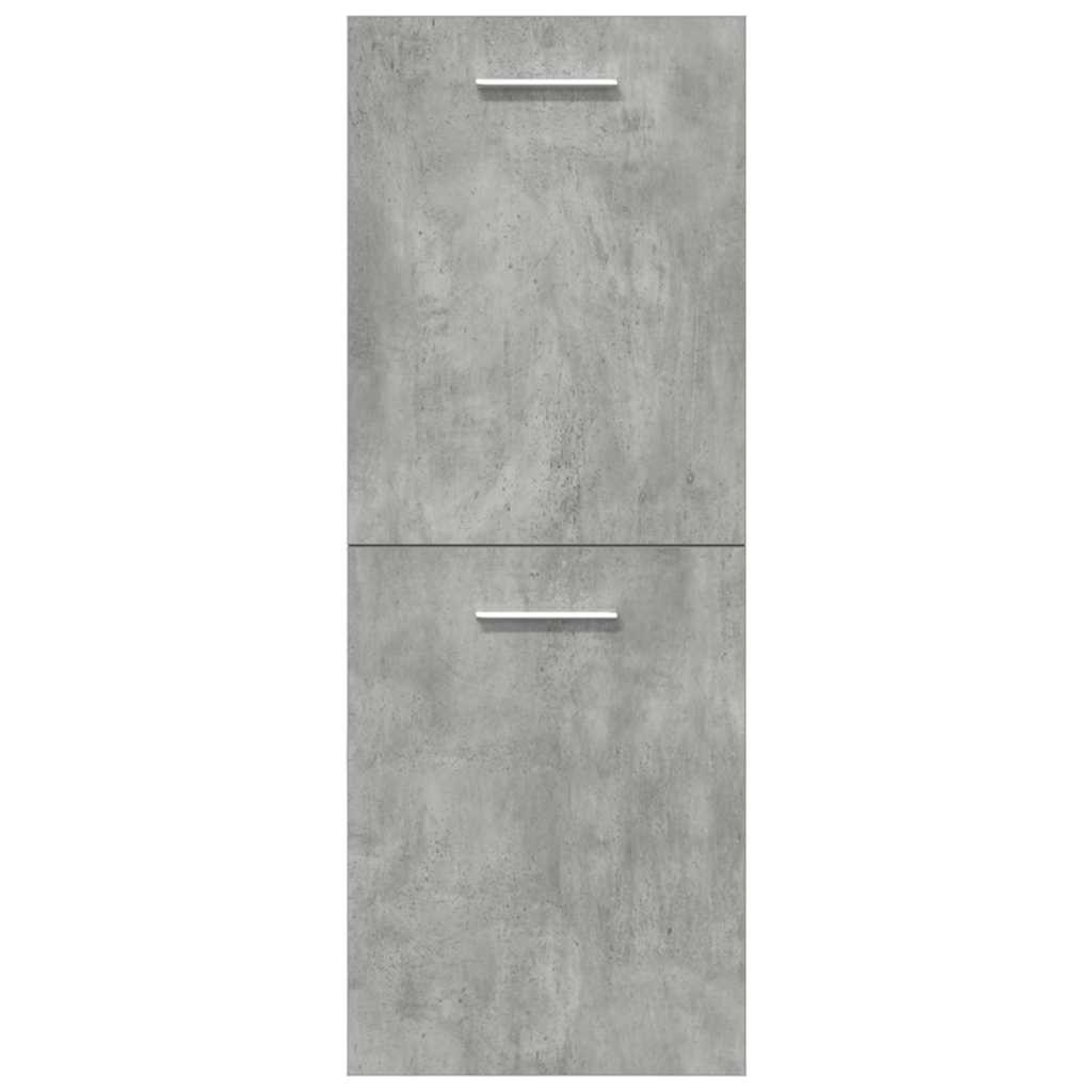 Set Mobili da Bagno 4 pz Grigio Cemento in Legno Multistrato