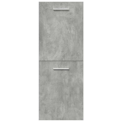 Set Mobili da Bagno 4 pz Grigio Cemento in Legno Multistrato