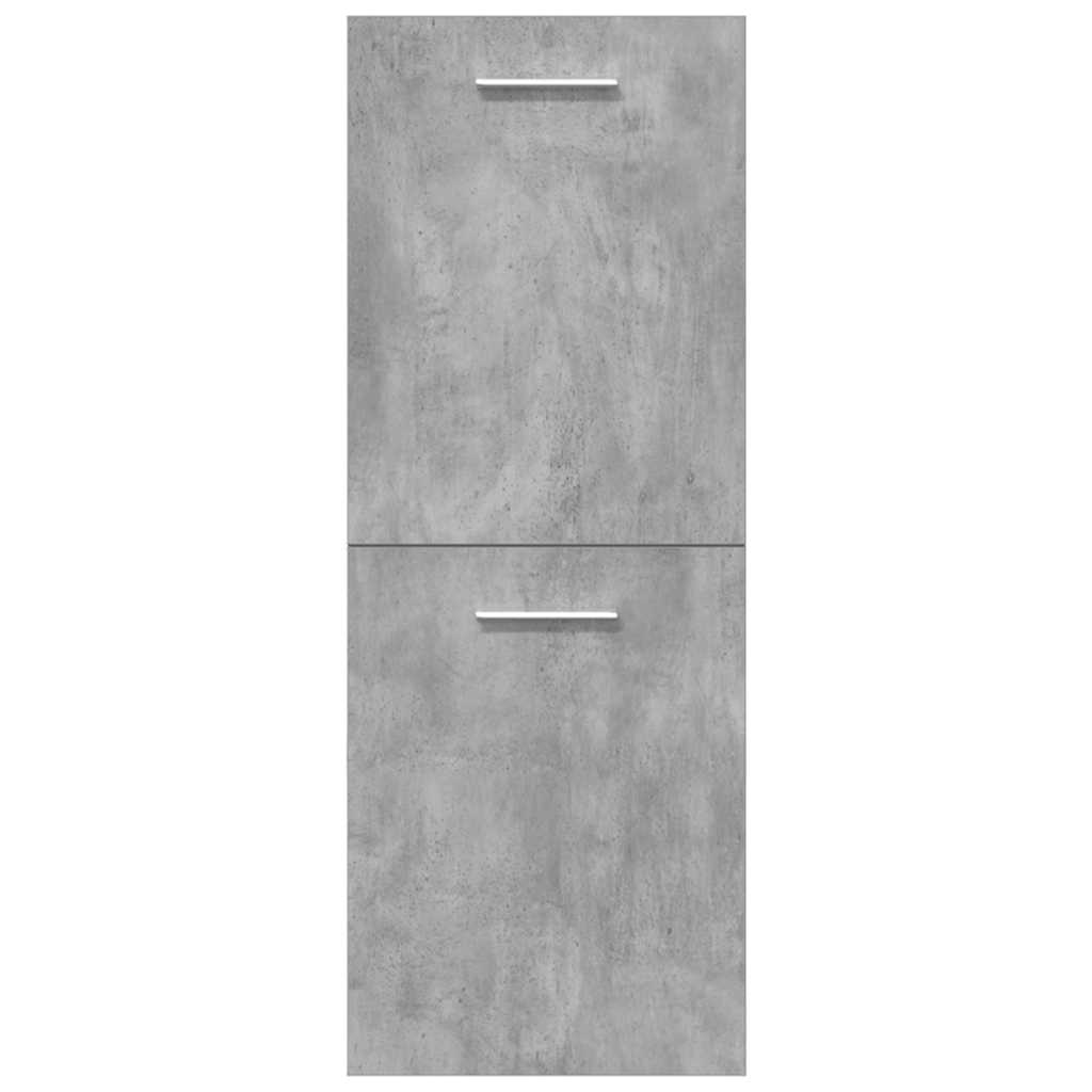 Set Mobili da Bagno 4 pz Grigio Cemento in Legno Multistrato