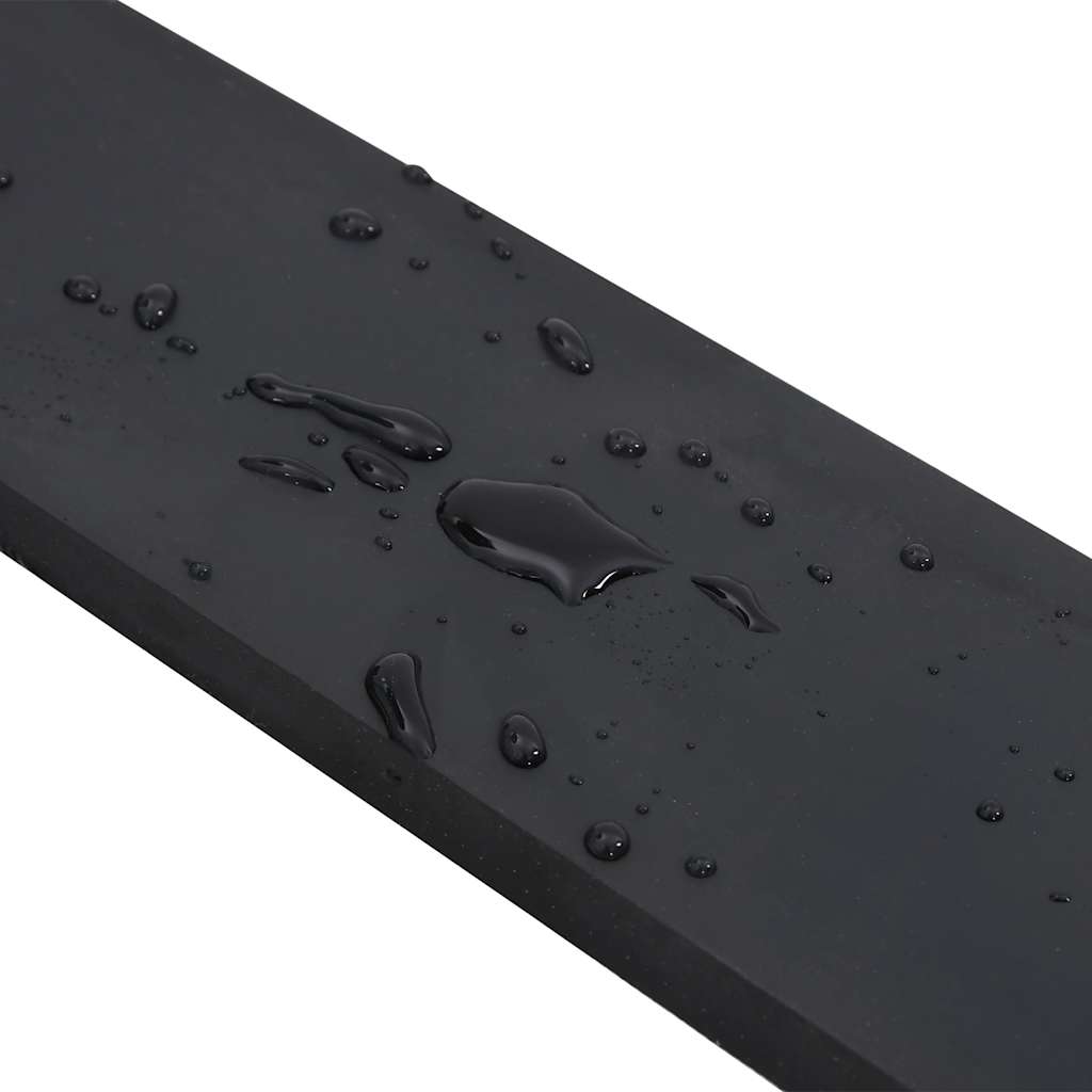 Bordo in Gomma per Spazzaneve Nero 200x10x1 cm