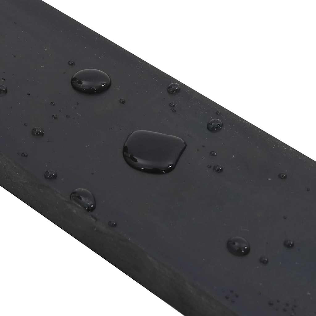 Bordo in Gomma per Spazzaneve Nero 250x8x2 cm