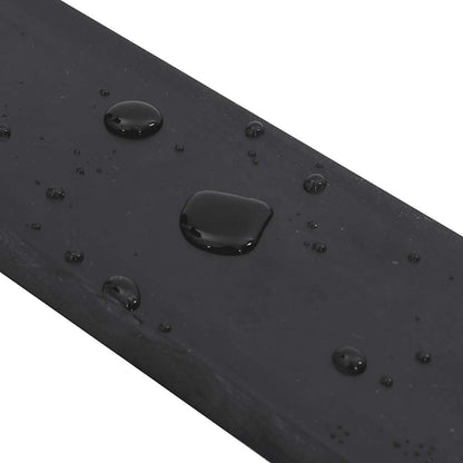 Bordo in Gomma per Spazzaneve Nero 180x10x2 cm