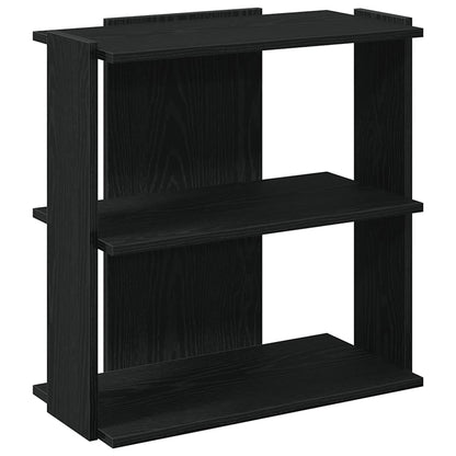 Libreria a 3 Ripiani Nera 60x30x60 cm in Legno Multistrato