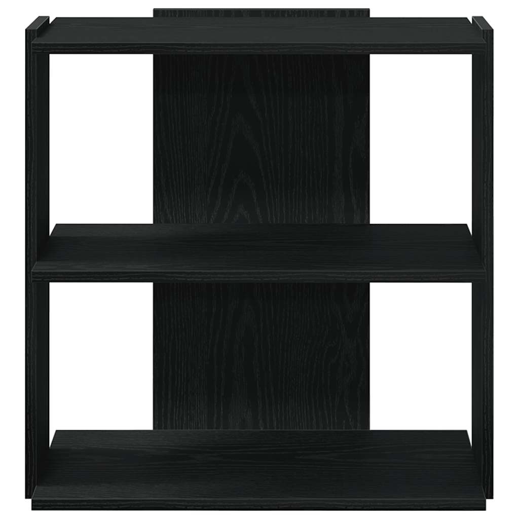 Libreria a 3 Ripiani Nera 60x30x60 cm in Legno Multistrato