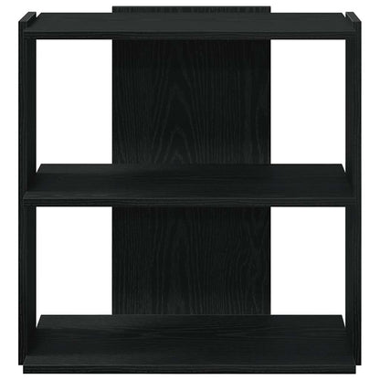 Libreria a 3 Ripiani Nera 60x30x60 cm in Legno Multistrato