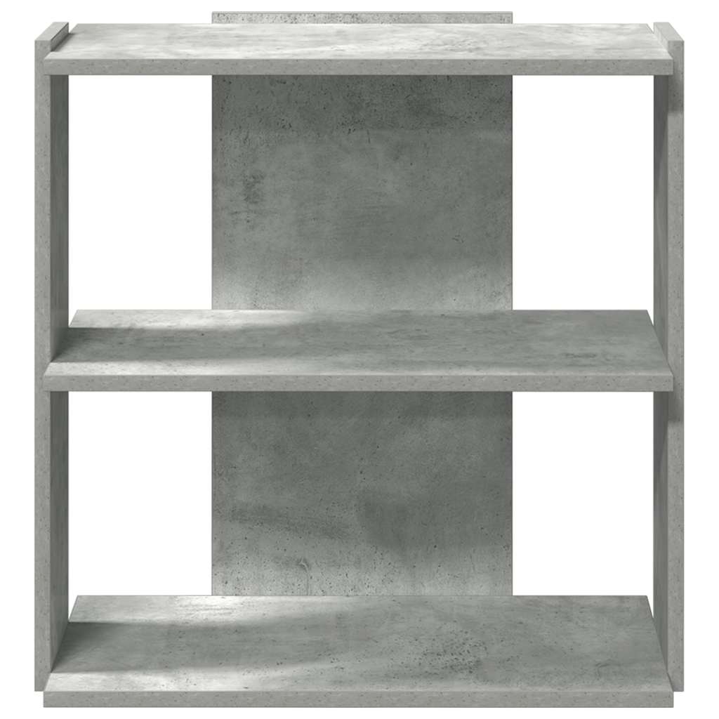 Libreria 3 Ripiani Grigio Cemento 60x30x60 cm Multistrato