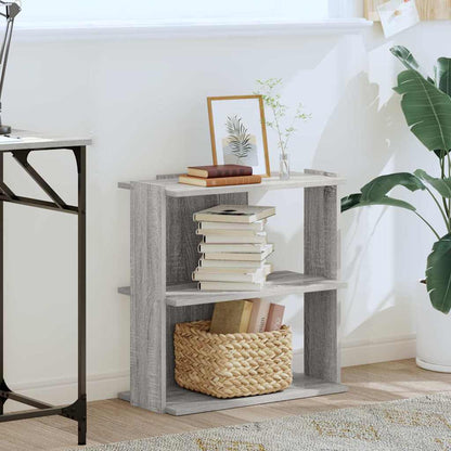 Libreria a 3 Ripiani Grigio Sonoma 60x30x60cm Legno Multistrato