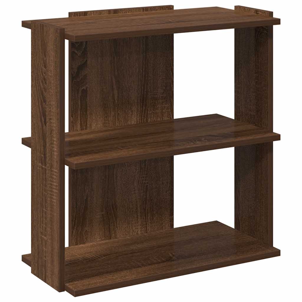 Libreria 3 Ripiani Rovere Marrone 60x30x60 cm Legno Multistrato