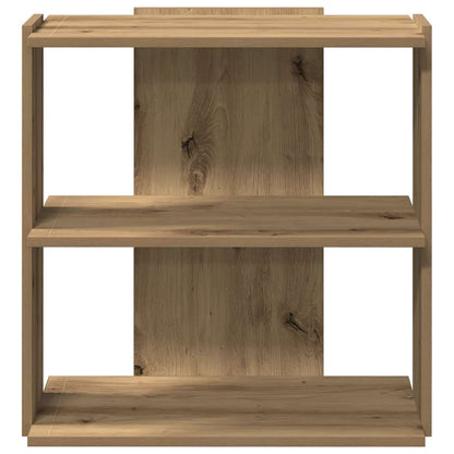 Libreria a 3 Ripiani Rovere Artigianale 60x30x60 cm