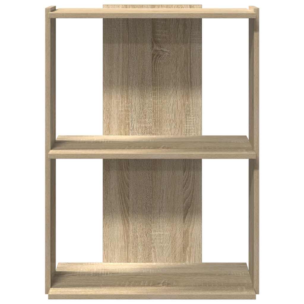 Libreria 3 Ripiani Rovere Sonoma 60x30x80 cm Legno Multistrato