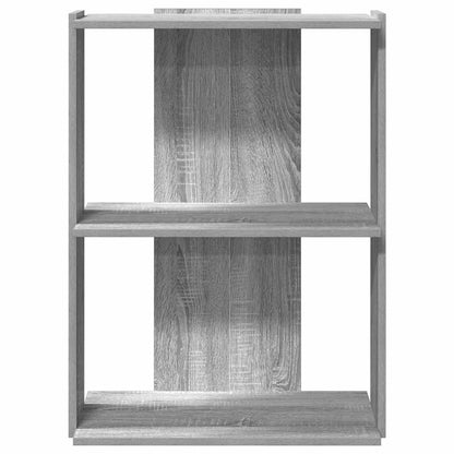 Libreria a 3 Ripiani Grigio Sonoma 60x30x80cm Legno Multistrato