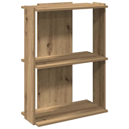 Libreria a 3 Ripiani Rovere 60x30x80 cm Legno Multistrato