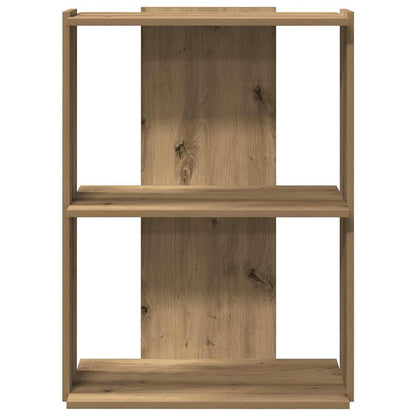 Libreria a 3 Ripiani Rovere 60x30x80 cm Legno Multistrato