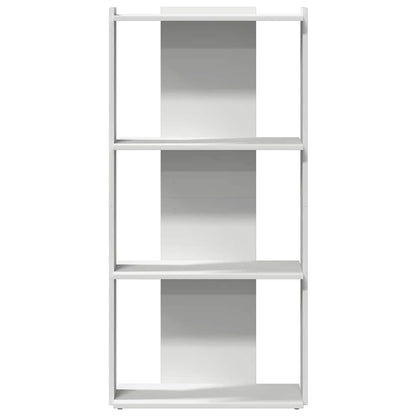 Libreria a 3 Ripiani Bianca 60x30x120 cm in Legno Multistrato