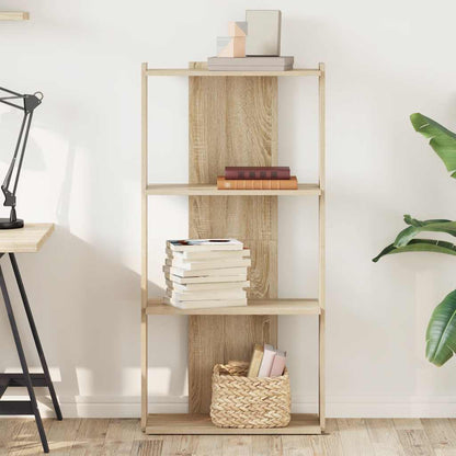 Libreria 3 Ripiani Rovere Sonoma 60x30x120 cm Legno Multistrato