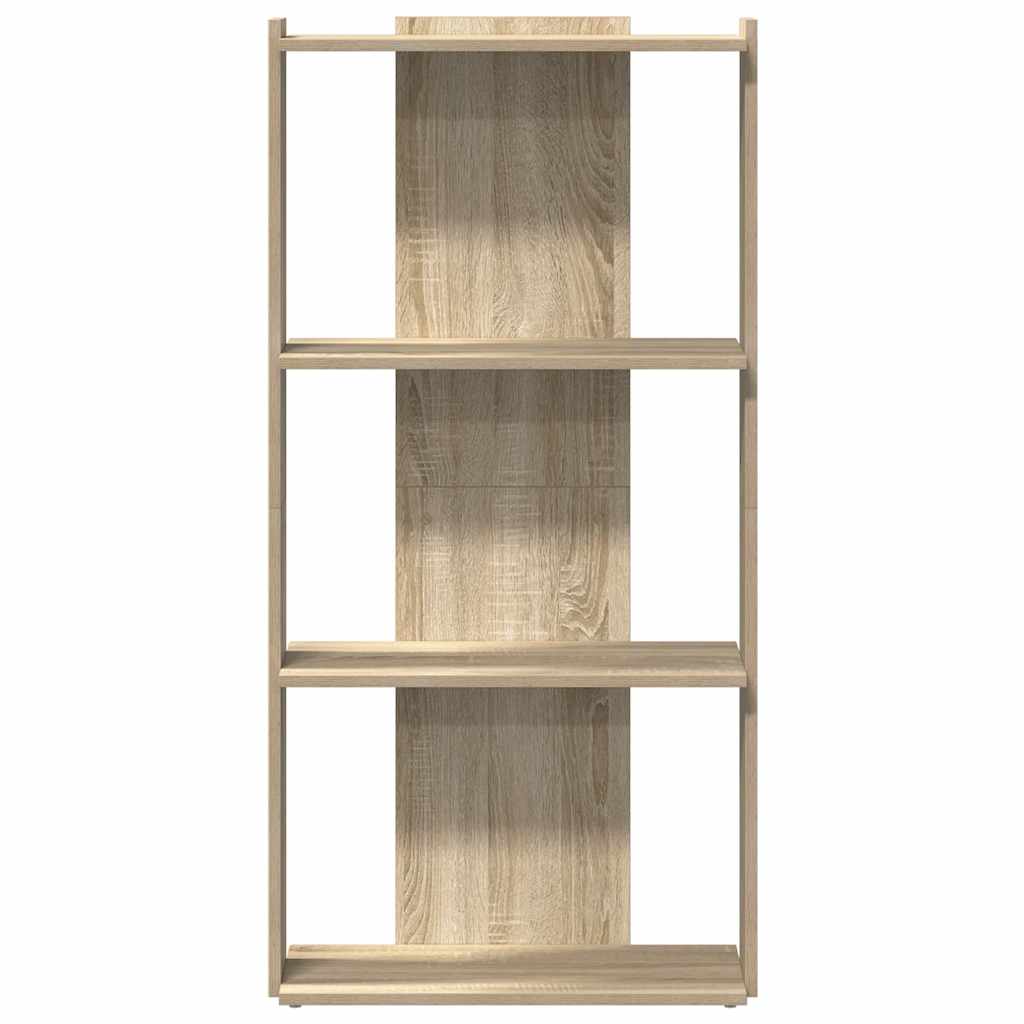 Libreria 3 Ripiani Rovere Sonoma 60x30x120 cm Legno Multistrato