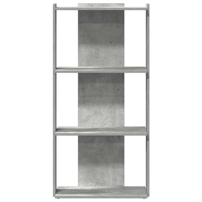 Libreria 3 Ripiani Grigio Cemento 60x30x120 cm Multistrato