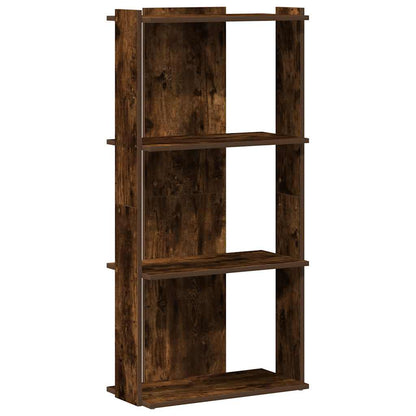 Libreria a 3 Ripiani Rovere Fumo 60x30x120 cm Legno Multistrato