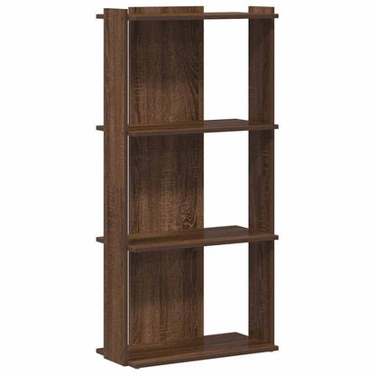 Libreria 3 Ripiani Rovere Marrone 60x30x120cm Legno Multistrato