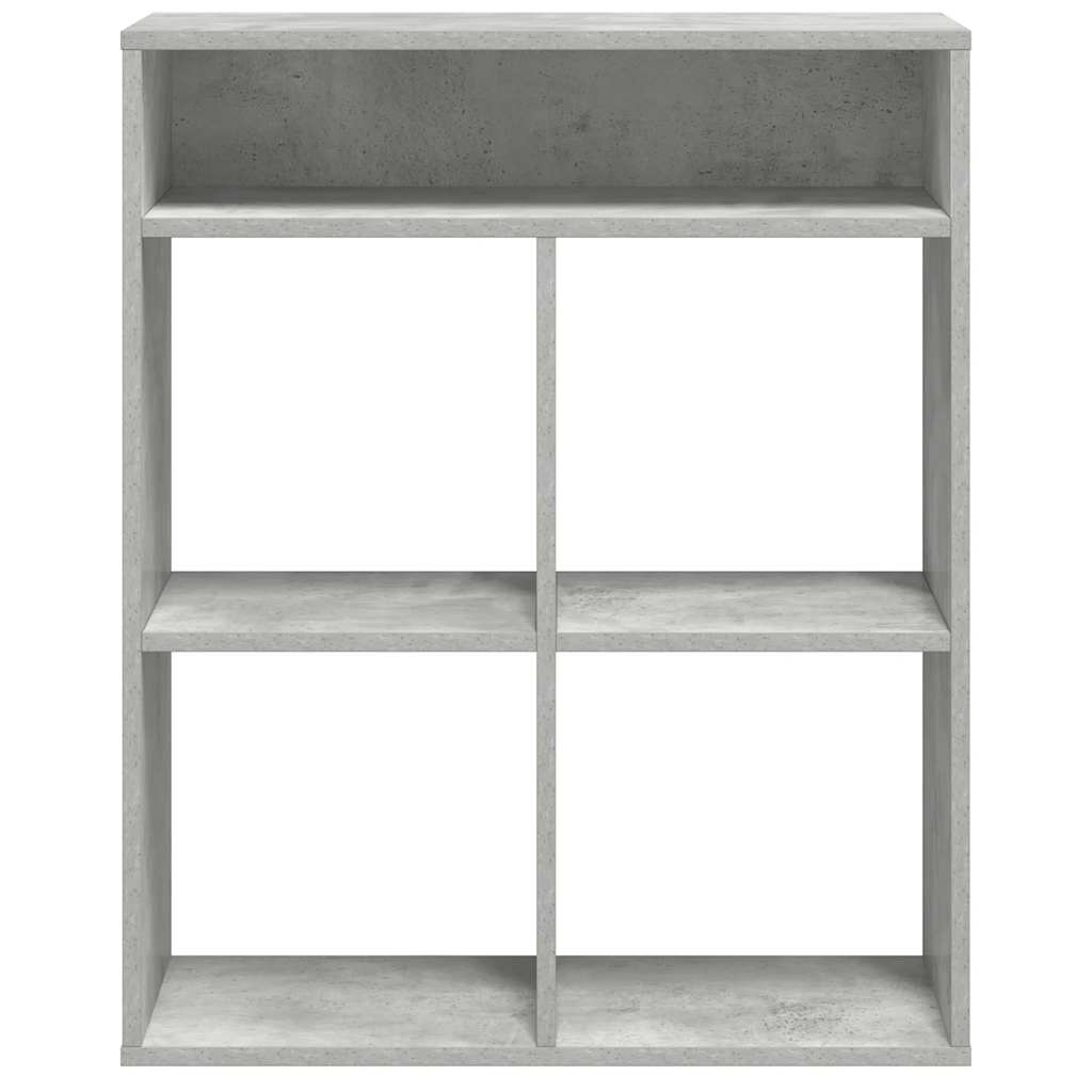 Libreria Grigio Cemento 66x31x80 cm in Legno Multistrato