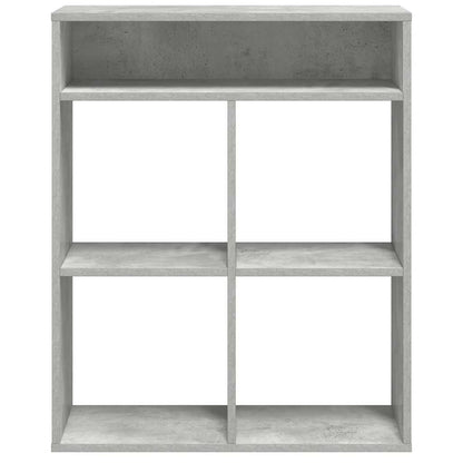 Libreria Grigio Cemento 66x31x80 cm in Legno Multistrato