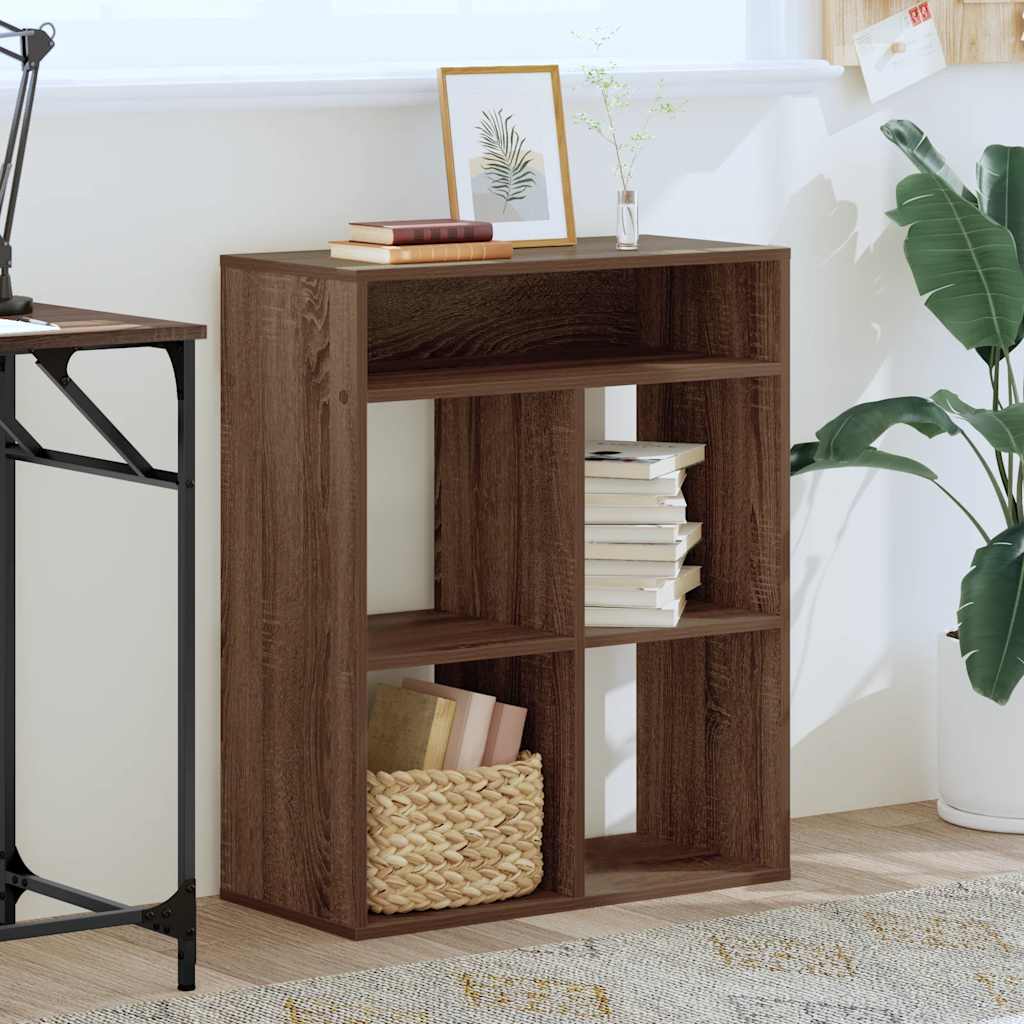 Libreria Rovere Marrone 66x31x80 cm in Legno Multistrato