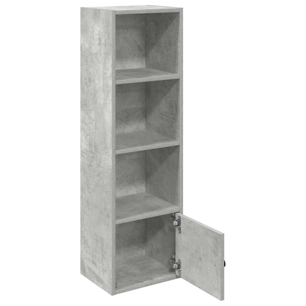 Libreria Grigio Cemento 31x24x102 cm in Legno Multistrato