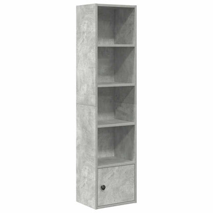 Libreria Grigio Cemento 31x24x127 cm in Legno Multistrato