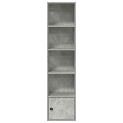Libreria Grigio Cemento 31x24x127 cm in Legno Multistrato