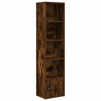Libreria Rovere Fumo 31x24x127 cm in Legno Multistrato
