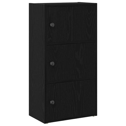 Libreria Rovere Nero 40x24x77 cm in Legno Multistrato