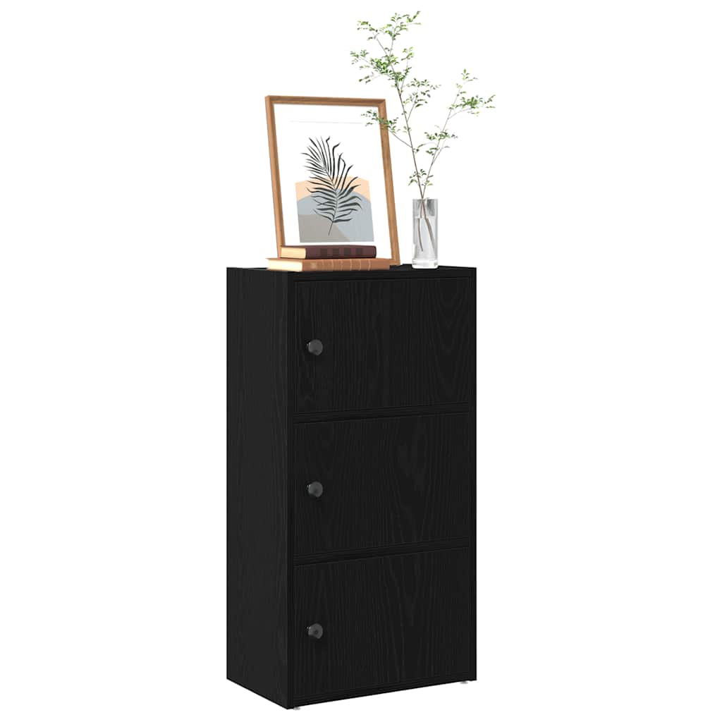 Libreria Rovere Nero 40x24x77 cm in Legno Multistrato