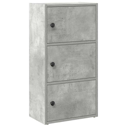 Libreria Grigio Cemento 40x24x77 cm in Legno Multistrato