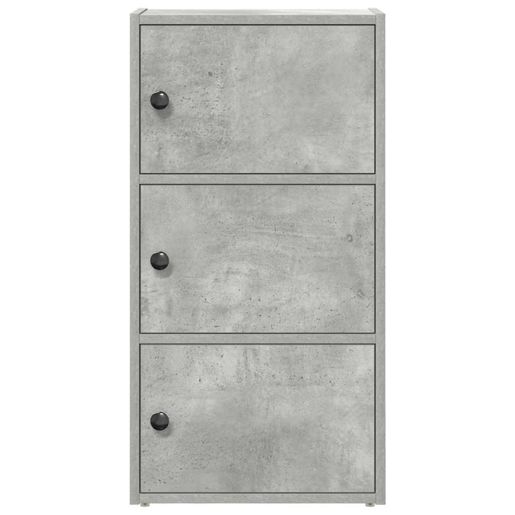Libreria Grigio Cemento 40x24x77 cm in Legno Multistrato