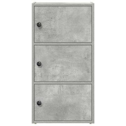 Libreria Grigio Cemento 40x24x77 cm in Legno Multistrato