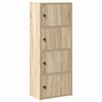 Libreria Grigio Cemento 40x24x102 cm in Legno Multistrato