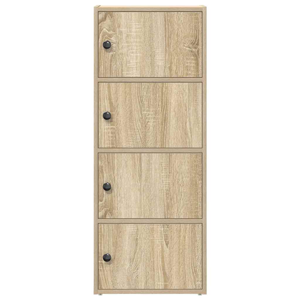 Libreria Grigio Cemento 40x24x102 cm in Legno Multistrato