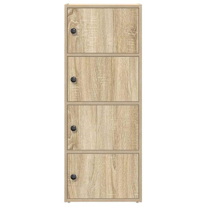 Libreria Grigio Cemento 40x24x102 cm in Legno Multistrato